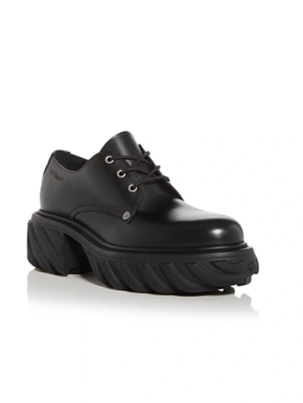 Off-White Men’s Exploration Derby Lug Sole Shoes in Black, NWT, Size 43